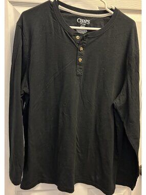 Chaps Henley XLarge Black 272